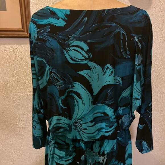 Anne Klein Multicolor Blouson Dress NWT Size 12 - Picture 8 of 10